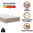 Ver imagem 3 de Colchão Solteiro Molas Qatar 88x188x22cm Bege/branco Inducol - Suporta até 200 Kg por Pessoa