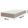 Colchão Solteiro Molas Qatar 88x188x22cm Bege/branco Inducol - Suporta até 200 Kg por Pessoa - 2