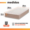 Ver imagem 4 de Colchão Solteiro Molas Qatar 88x188x22cm Bege/Branco Inducol - Suporta até 200 kg por Pessoa
