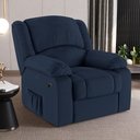 Ver imagem 7 de Poltrona do Papai Reclinável Sala de Cinema Barcelona Power Elétrica Massagem Usb Pu Azul G23 Encant