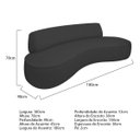 Ver imagem 3 de Sofá Curvo 3 Lugares Amsterdã 180cm Bouclé - Adj Decor
