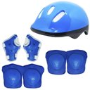 Ver imagem 4 de Kit Patins Clássico Quad 4 Rodas Roller + Acessórios Masculino Azul Tam 28 Importway BW-021-AZ
