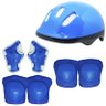 Kit Patins Clássico Quad 4 Rodas Roller + Acessórios Masculino Azul Tam 28 Importway BW-021-AZ - 4
