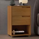 Ver imagem 6 de Mesa de Cabeceira 2 Gavetas 69x45 cm Toledo Nature 100% MDF Casamia