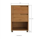 Ver imagem 3 de Mesa de Cabeceira 2 Gavetas 69x45 cm Toledo Nature 100% MDF Casamia