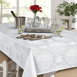 Toalha de Mesa Quadrada 4 Lugares Facilita Calem Branco - 1 Toalha de Mesa Quadrada 4 Lugares Facilita Calem Branco - 1