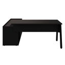 Ver mais imagens de Mesa L Diretor com Armário Lateral 3 Gavetas 180cm Industrial Tampo Chanfrado Pés em Metal Executive