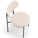 Ver imagem 5 de Cadeira Decorativa Estofada para Sala de Jantar Louise L02 Suede Bege - Lyam Decor