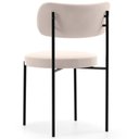 Ver imagem 6 de Cadeira Decorativa Estofada para Sala de Jantar Louise L02 Suede Bege - Lyam Decor
