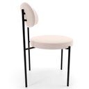 Ver imagem 7 de Cadeira Decorativa Estofada para Sala de Jantar Louise L02 Suede Bege - Lyam Decor