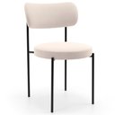 Ver imagem 1 de Cadeira Decorativa Estofada para Sala de Jantar Louise L02 Suede Bege - Lyam Decor