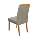 Ver imagem 2 de Cadeira Mesa de Jantar Madeira Maciça Linho Premium Heloísa:cerejeira/bege Linho