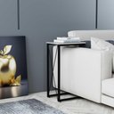 Ver imagem 1 de Mesa Lateral Aço Carbono Base Preta X Fendi