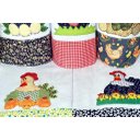 Ver imagem 2 de Kit Pano de Prato em Patchwork com 5 pçs - Galinhas Arte & Tear