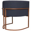 Ver imagem 5 de Poltrona Decorativa Recepção Luna Suede Cores Base de Ferro Bronze