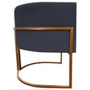 Ver imagem 4 de Poltrona Decorativa Recepção Luna Suede Cores Base de Ferro Bronze