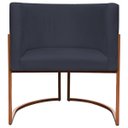 Ver imagem 3 de Poltrona Decorativa Recepção Luna Suede Cores Base de Ferro Bronze