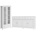 Ver imagem 1 de Cristaleira 2 Portas Vidro e Balcao Buffet 4 Portas Branco Dtall