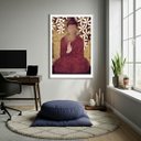 Ver imagem 1 de Quadro Decorativo Benção de Buda 70x50cm Mold Branca