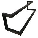 Ver imagem 1 de Suporte Porta Toalha Preto Duplo Estilo Industrial - 60 Cm