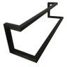 Suporte Porta Toalha Preto Duplo Estilo Industrial - 60 Cm - 1