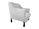 Ver imagem 2 de Kit 2 Poltronas Decorativa Julia Couro Branco Pés Madeira Ms Decor