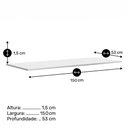 Ver imagem 2 de Tampo para Balcão Gabinete de Cozinha Flat 150cm Mdp Branco - Desk Design