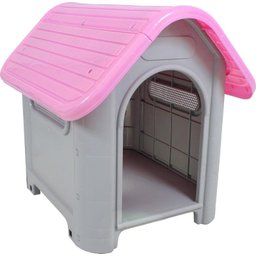 Casinha De Cachorro Plástica Mec Desmontavel N.3 Rosa - 1