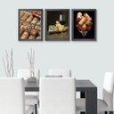 Ver imagem 2 de Kit 3 Quadros Decorativos Fotografias Rústicas vinho 45x34cm - com Vidro:madeira Preta