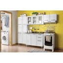 Ver imagem 5 de Armário Aéreo Cozinha Modulado Múltipla 6010 3 Portas c/ Vidro Branco/Preto - Bertolini