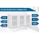 Ver imagem 2 de Armário Aéreo Cozinha Modulado Múltipla 6010 3 Portas c/ Vidro Branco/Preto - Bertolini