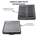 Ver imagem 4 de Ralo Antiodor 15x15 Inox Escamoteavel Veneziana com Base Plástico Preto