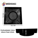 Ver imagem 2 de Ralo Antiodor 15x15 Inox Escamoteavel Veneziana com Base Plástico Preto
