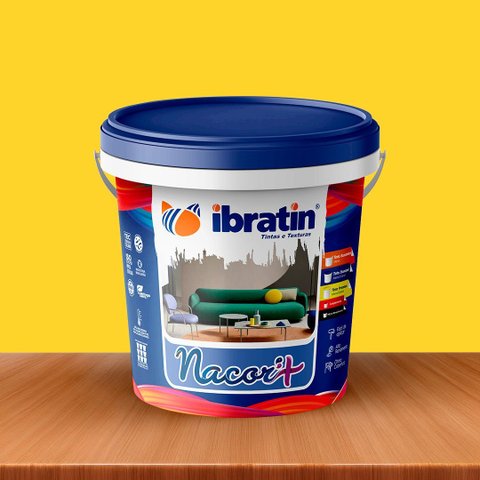 Tinta Acrílica Nacor Standard Ibratin - Cor: Amarelo Canário | Rende 20m²