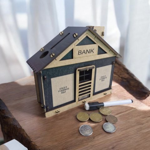 Cofre Caixa Dinheiro Wood Box Japones Kakebo Banco Casa Preto