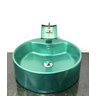 Kit com cuba louça verde redonda apoio,válvula,torneir,sifão - 1