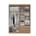 Ver imagem 4 de Guarda-Roupa Solteiro 4 Portas e 2 Gavetas 200 x 150cm Star Yescasa Marrom Cappuccino/Off White