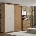 Ver mais imagens de Guarda-Roupa Solteiro 4 Portas 2 Gavetas 150cm Star Off White Capuccino/Off White