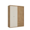 Ver imagem 2 de Guarda-Roupa Solteiro 4 Portas 2 Gavetas 150cm Star Off White Capuccino/Off White