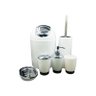 Kit Acessórios Para Banheiro Jogo com 6 Peças Branco Completo P - 1