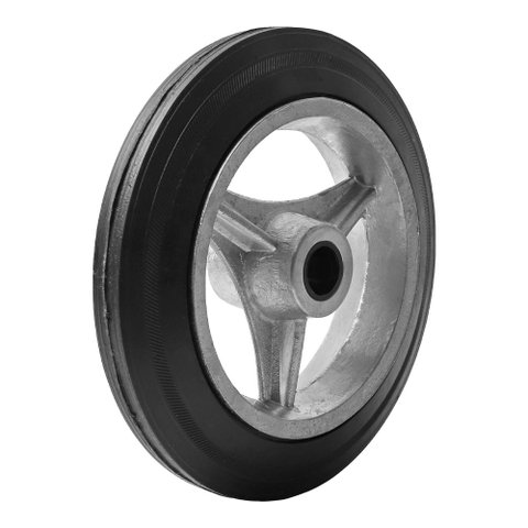 Roda Alumínio 6” Montada com Pneu Maciço 9” Eixo de 7/8" - Rodaleve Rlm-105n0708