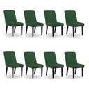 Ver imagem 1 de Cadeira Sala de Jantar Base Madeira Preto Kit 8 Sofia Veludo Verde D03 - D'Rossi