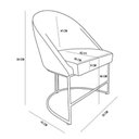 Ver imagem 2 de Poltrona Decorativa com Pés Metalico Lua - Terracota
