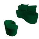 Ver imagem 2 de Kit Namoradeira + Poltrona Yara Orgânica Bouclé Verde