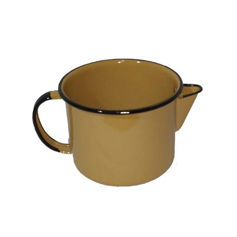 Caneca Esmaltada C/Bico 1 Litro - Marrom