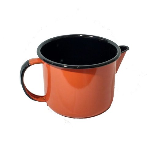 Caneca Esmaltada C/Bico 1 Litro - Laranja