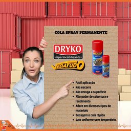 Kit com 4 Sprays Cola Vedatudo Dryko 400ml - 2