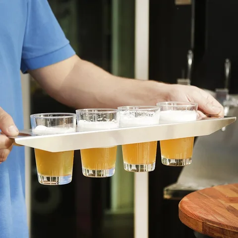 Degustador de Cerveja Sampler Chopp Full - Inox - 4 copos