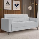 Ver imagem 2 de Sofá 2 Lugares Sala Living Industrial 160cm Senna K01 Veludo Cinza - Lyam Decor