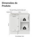 Ver imagem 2 de Balcão de Canto 1 Porta (sem Tampo) Branco/Cinza Lux Madesa